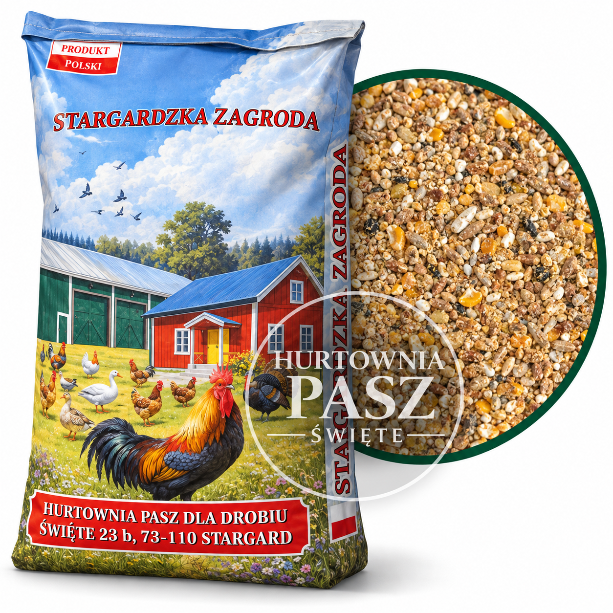 Nioska Pełne Ziarno z ziołami STARGARDZKA ZAGRODA - 25 kg