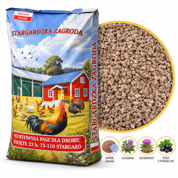 Kaczka/Gęś 1 z ziołami (od 0 do 4 tygodni) STARGARDZKA ZAGRODA - 25 kg